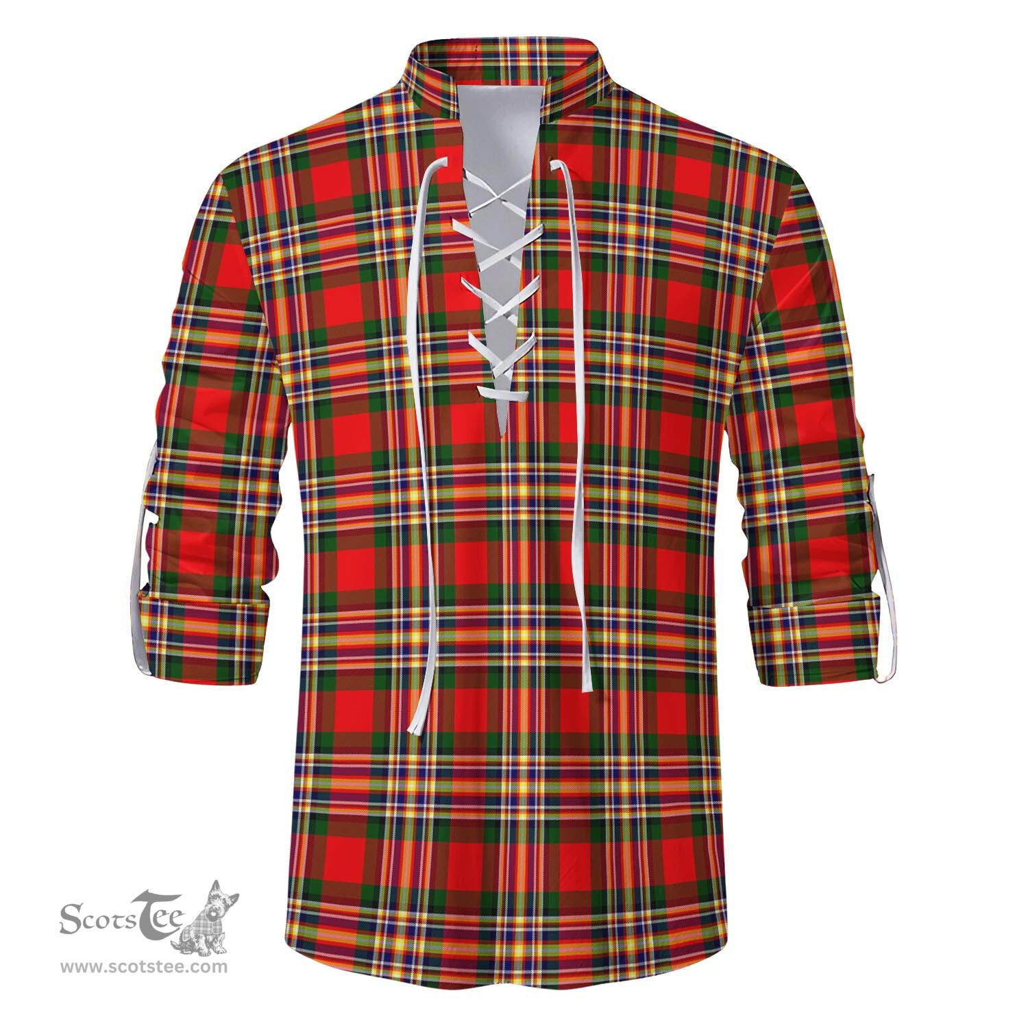 ScotsTee Shop Scottish MacGill Modern Clan Tartan Mens Scottish Jacobite Ghillie Casual Shirt