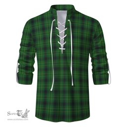ScotsTee Shop Scottish MacArthur Highland Clan Tartan Mens Scottish Jacobite Ghillie Casual Shirt