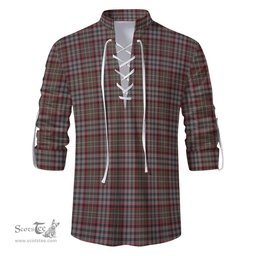ScotsTee Shop Scottish Nicolson Hunting Weathered Clan Tartan Mens Scottish Jacobite Ghillie Casual Shirt
