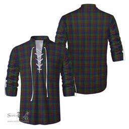 ScotsTee Shop Scottish Mann Clan Tartan Mens Scottish Jacobite Ghillie Casual Shirt