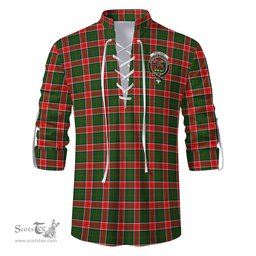 ScotsTee Shop Scottish Pollock Modern Clan Crest Tartan Mens Scottish Jacobite Ghillie Casual Shirt