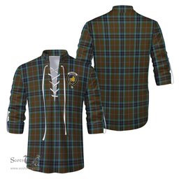 ScotsTee Shop Scottish MacTavish Hunting Clan Crest Tartan Mens Scottish Jacobite Ghillie Casual Shirt