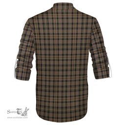 ScotsTee Shop Scottish MacKenzie Hunting Clan Crest Tartan Mens Scottish Jacobite Ghillie Casual Shirt