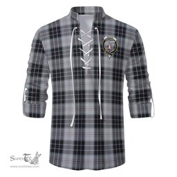 ScotsTee Shop Scottish MacRae Dress Clan Crest Tartan Mens Scottish Jacobite Ghillie Casual Shirt