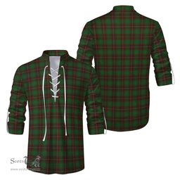 ScotsTee Shop Scottish MacFie Hunting Clan Tartan Mens Scottish Jacobite Ghillie Casual Shirt