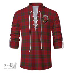 ScotsTee Shop Scottish MacDonell of Keppoch Clan Crest Tartan Mens Scottish Jacobite Ghillie Casual Shirt