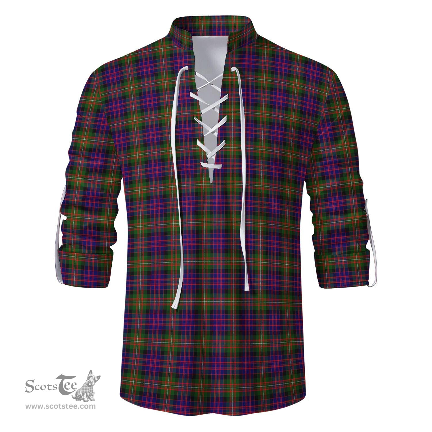 ScotsTee Shop Scottish MacDonell of Glengarry Modern Clan Tartan Mens Scottish Jacobite Ghillie Casual Shirt