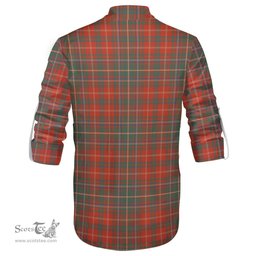 ScotsTee Shop Scottish MacDougall Ancient Clan Tartan Mens Scottish Jacobite Ghillie Casual Shirt