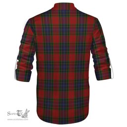 ScotsTee Shop Scottish Manson Clan Tartan Mens Scottish Jacobite Ghillie Casual Shirt