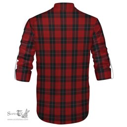 ScotsTee Shop Scottish Ramsay Clan Tartan Mens Scottish Jacobite Ghillie Casual Shirt