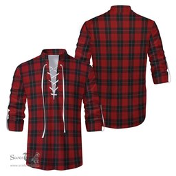 ScotsTee Shop Scottish Ramsay Clan Tartan Mens Scottish Jacobite Ghillie Casual Shirt