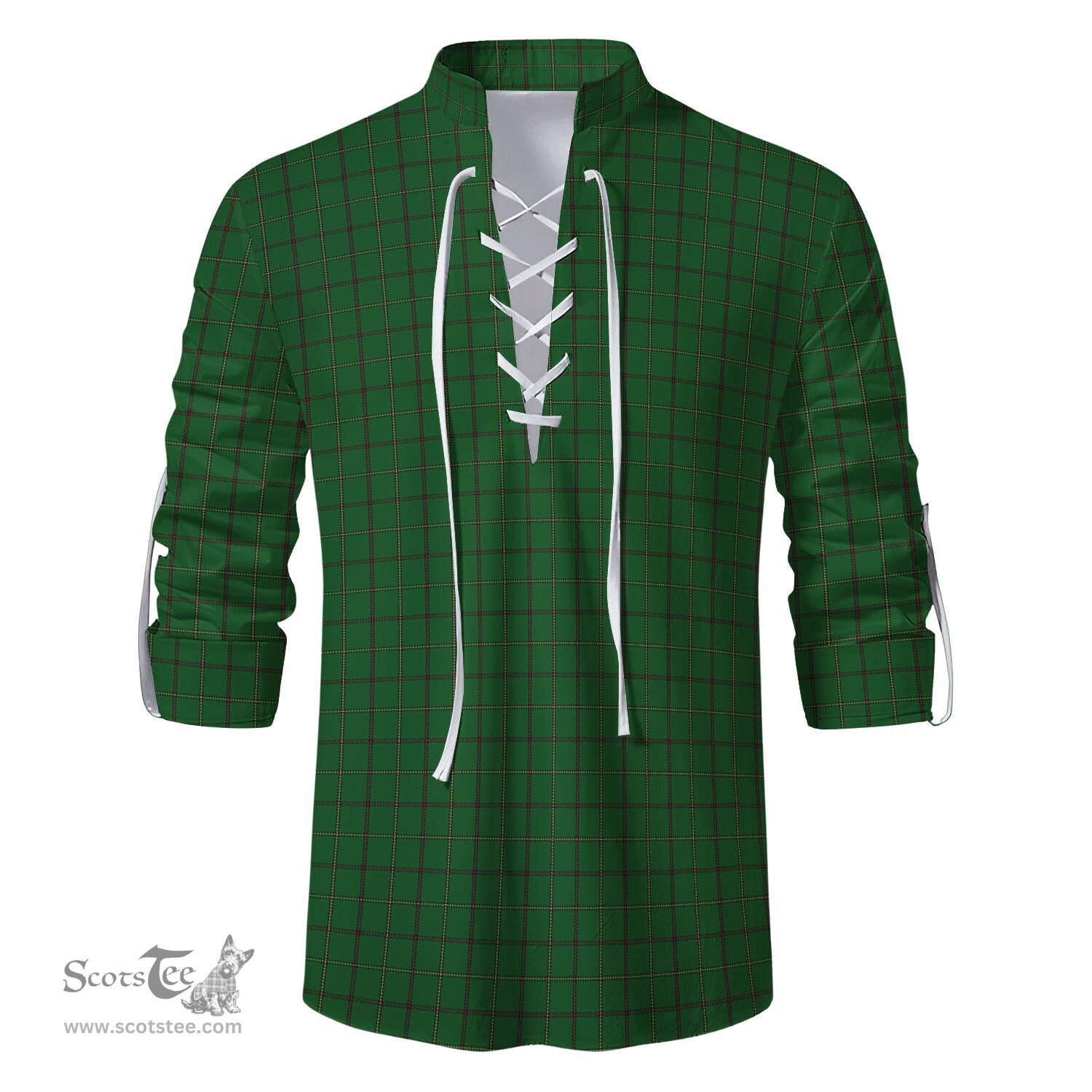 ScotsTee Shop Scottish Mar Tribe Clan Tartan Mens Scottish Jacobite Ghillie Casual Shirt