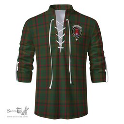 ScotsTee Shop Scottish Macnaughton Hunting Clan Crest Tartan Mens Scottish Jacobite Ghillie Casual Shirt