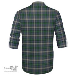 ScotsTee Shop Scottish MacDowall Clan Tartan Mens Scottish Jacobite Ghillie Casual Shirt