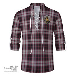 ScotsTee Shop Scottish MacPherson Clan Crest Tartan Mens Scottish Jacobite Ghillie Casual Shirt
