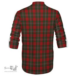 ScotsTee Shop Scottish MacGregor Clan Tartan Mens Scottish Jacobite Ghillie Casual Shirt