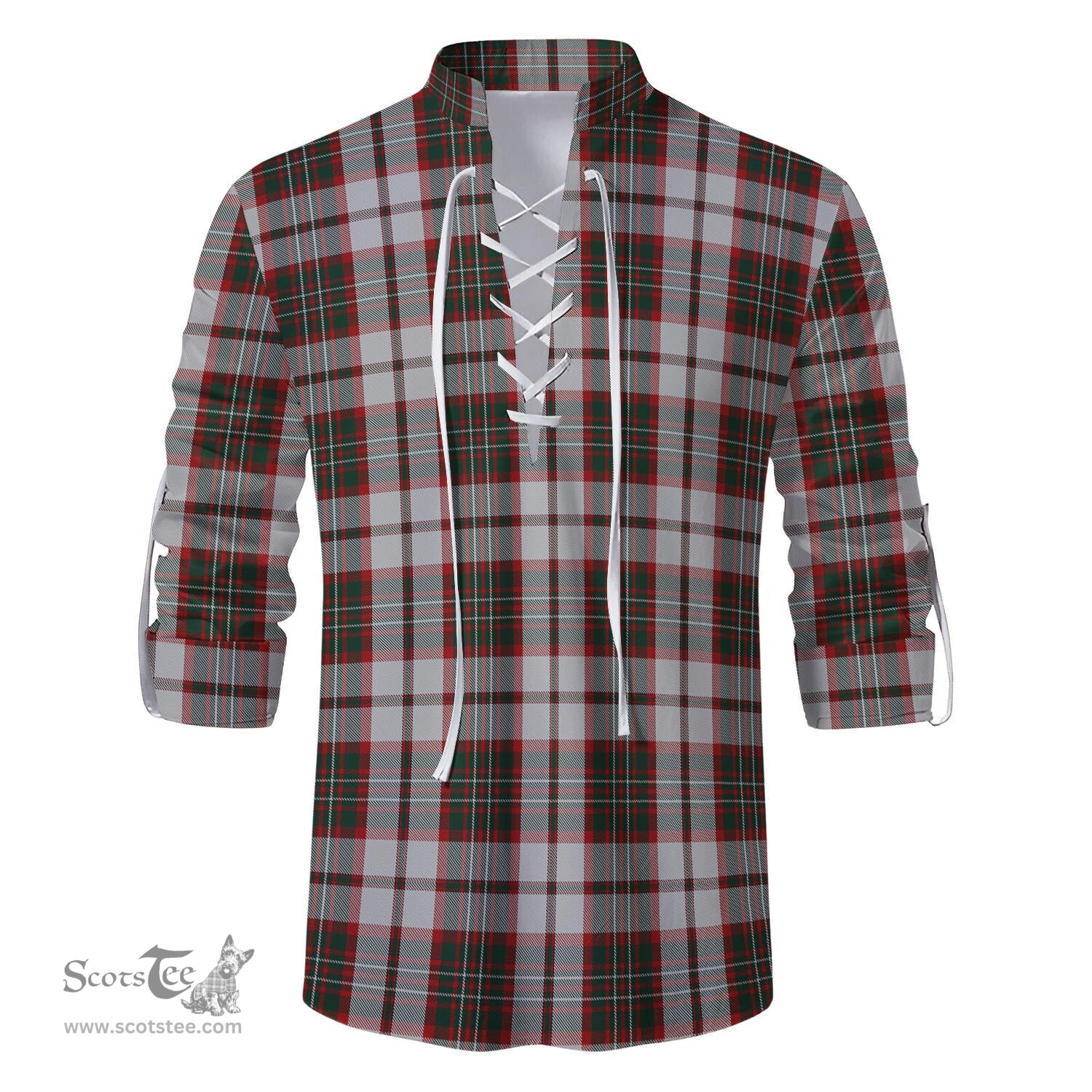 ScotsTee Shop Scottish Scott Dress Clan Tartan Mens Scottish Jacobite Ghillie Casual Shirt