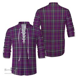 ScotsTee Shop Scottish O'Riagain Clan Tartan Mens Scottish Jacobite Ghillie Casual Shirt