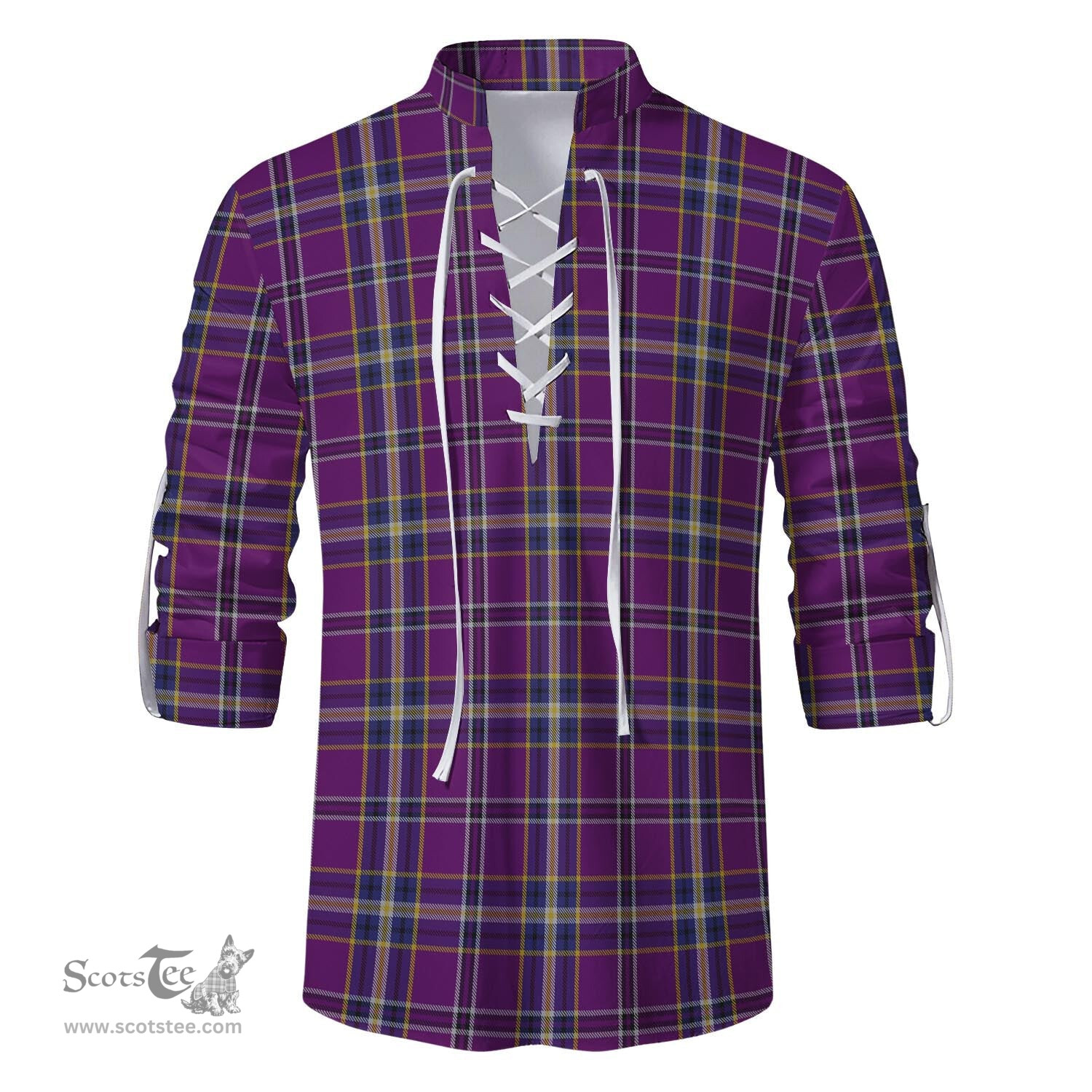 ScotsTee Shop Scottish O'Riagain Clan Tartan Mens Scottish Jacobite Ghillie Casual Shirt