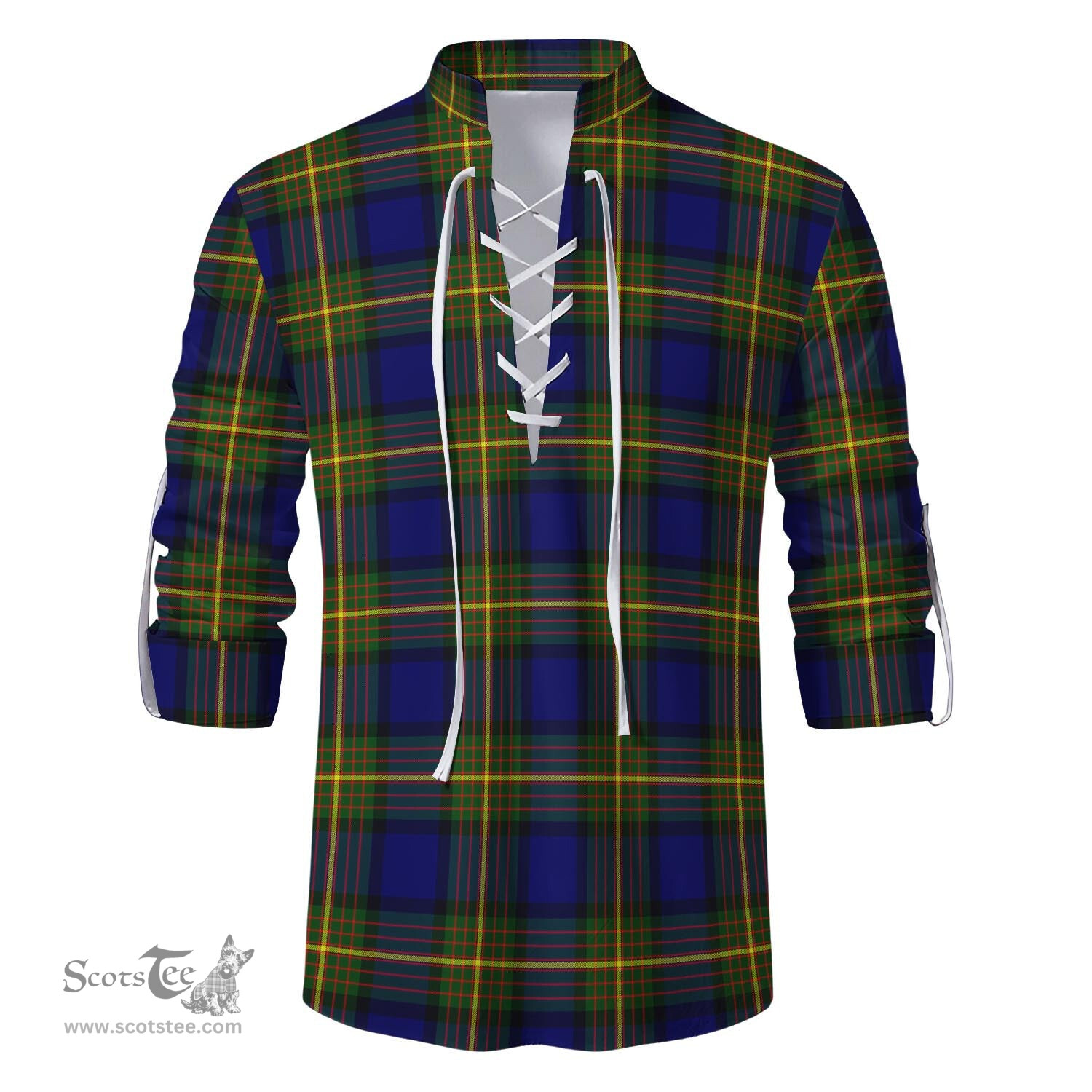 ScotsTee Shop Scottish Moore Clan Tartan Mens Scottish Jacobite Ghillie Casual Shirt