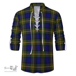 ScotsTee Shop Scottish Moore Clan Tartan Mens Scottish Jacobite Ghillie Casual Shirt