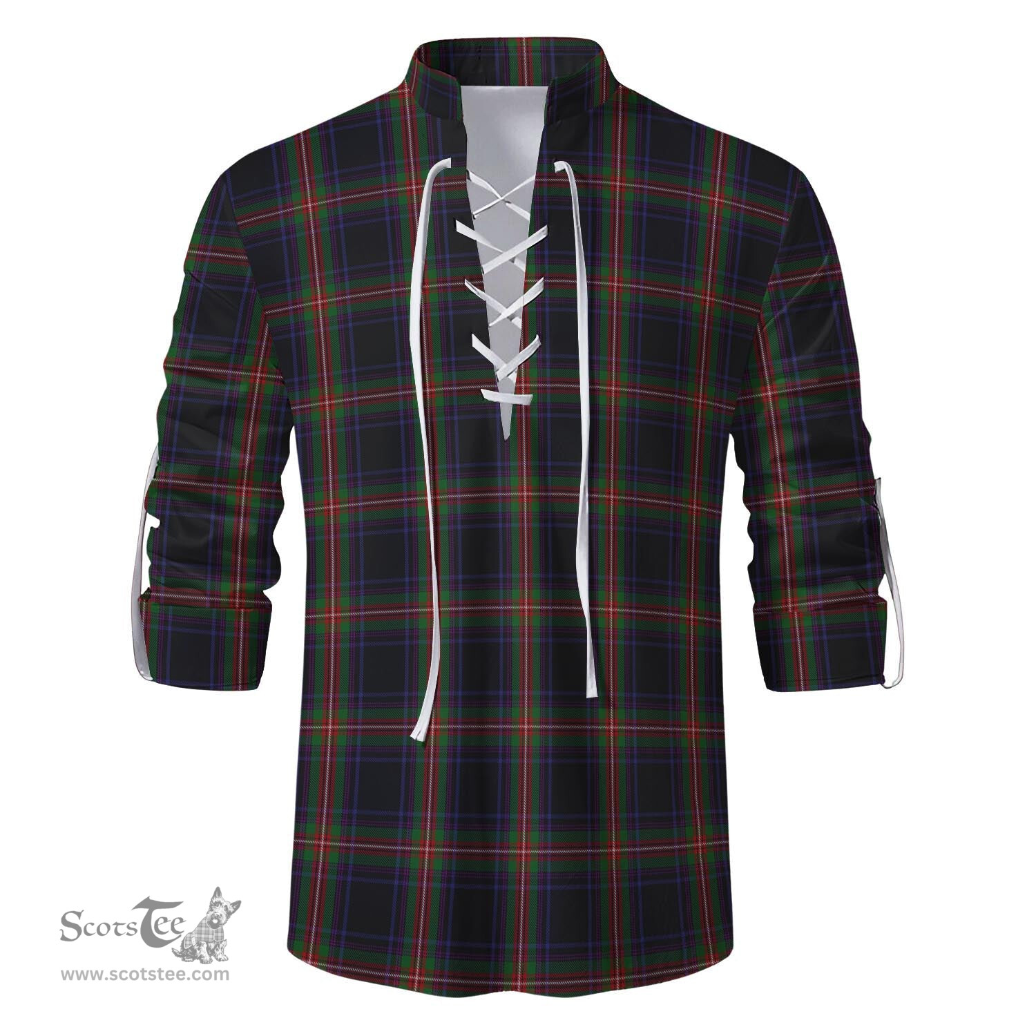 ScotsTee Shop Scottish Watt Clan Tartan Mens Scottish Jacobite Ghillie Casual Shirt
