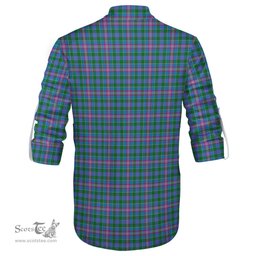 ScotsTee Shop Scottish Pitcairn Hunting Clan Tartan Mens Scottish Jacobite Ghillie Casual Shirt