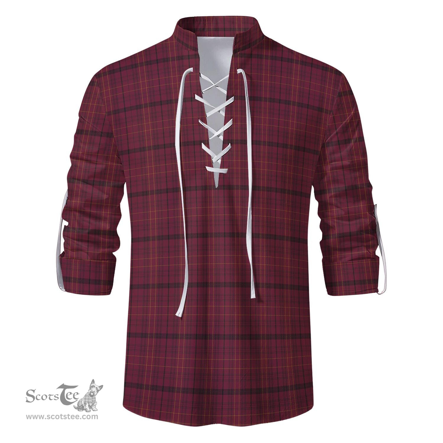 ScotsTee Shop Scottish Williams of Wales Clan Tartan Mens Scottish Jacobite Ghillie Casual Shirt