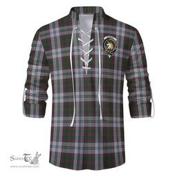 ScotsTee Shop Scottish Stewart of Appin Dress Clan Crest Tartan Mens Scottish Jacobite Ghillie Casual Shirt