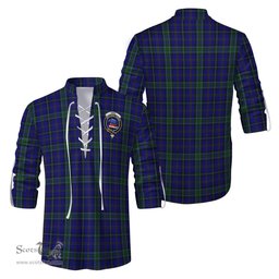 ScotsTee Shop Scottish Weir Clan Crest Tartan Mens Scottish Jacobite Ghillie Casual Shirt