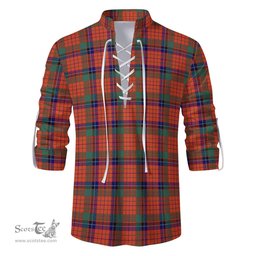 ScotsTee Shop Scottish Nicolson Ancient Clan Tartan Mens Scottish Jacobite Ghillie Casual Shirt