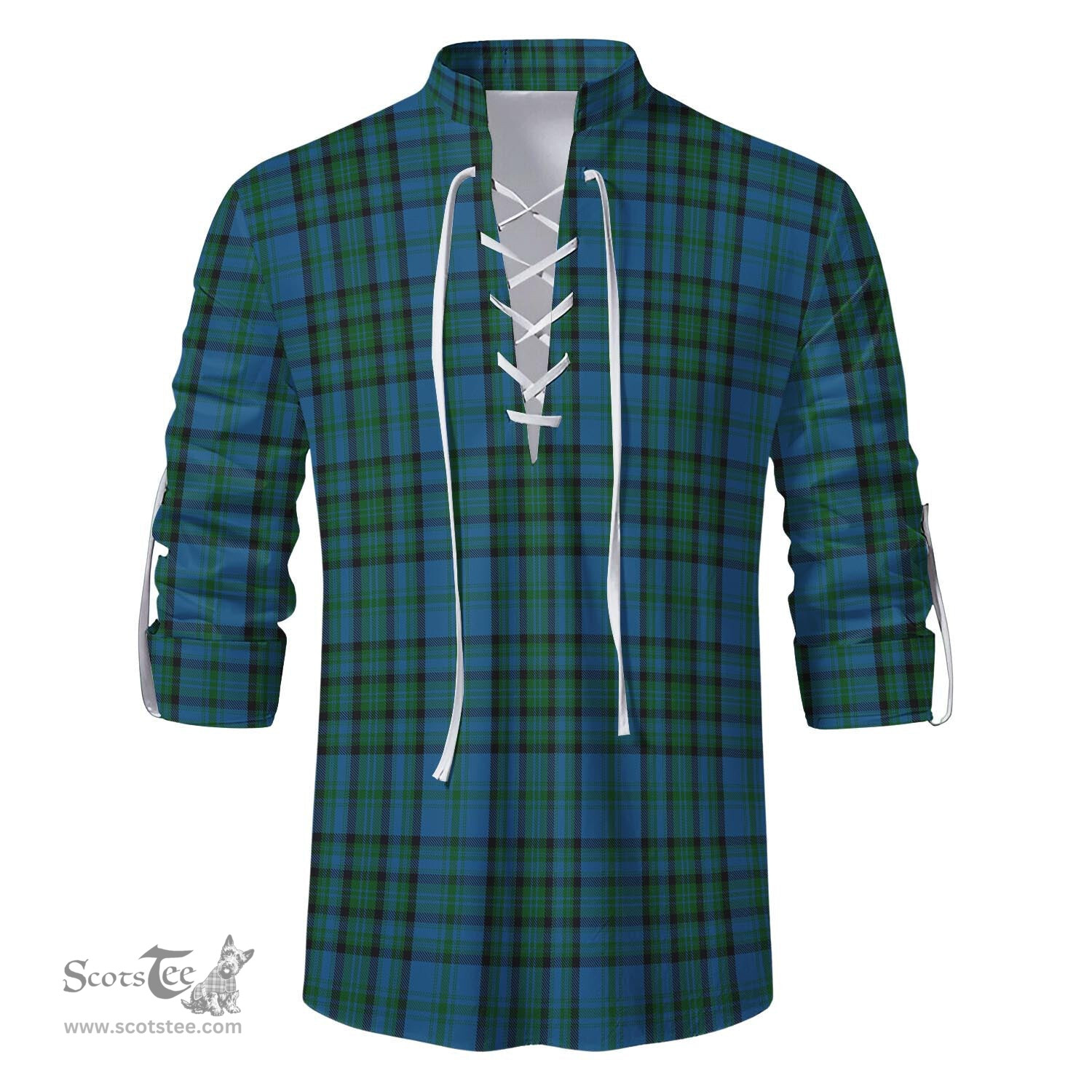 ScotsTee Shop Scottish Matheson Hunting Clan Tartan Mens Scottish Jacobite Ghillie Casual Shirt