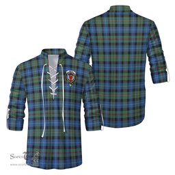 ScotsTee Shop Scottish Smith Ancient Clan Crest Tartan Mens Scottish Jacobite Ghillie Casual Shirt
