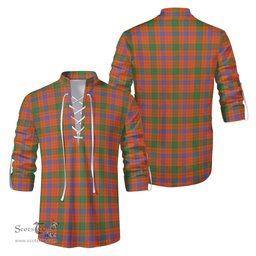 ScotsTee Shop Scottish Ross Ancient Clan Tartan Mens Scottish Jacobite Ghillie Casual Shirt