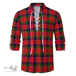 ScotsTee Shop Scottish MacNaughton Modern Clan Tartan Mens Scottish Jacobite Ghillie Casual Shirt