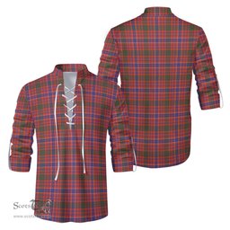 ScotsTee Shop Scottish MacRae Ancient Clan Tartan Mens Scottish Jacobite Ghillie Casual Shirt