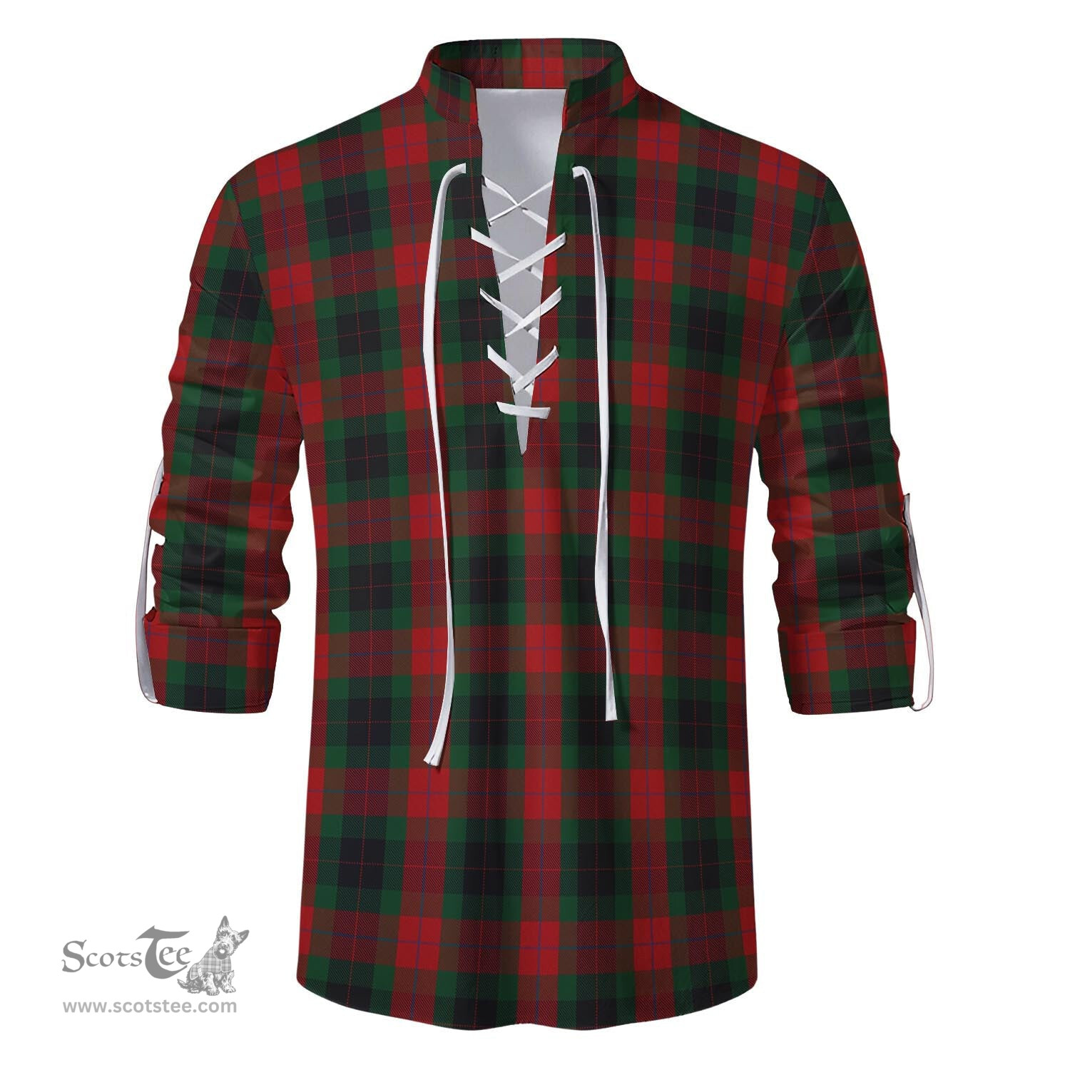 ScotsTee Shop Scottish Skene of Cromar Black Clan Tartan Mens Scottish Jacobite Ghillie Casual Shirt