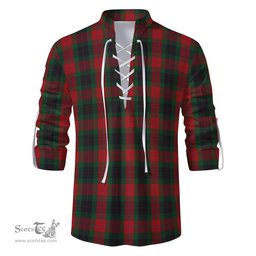 ScotsTee Shop Scottish Skene of Cromar Black Clan Tartan Mens Scottish Jacobite Ghillie Casual Shirt
