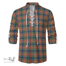 ScotsTee Shop Scottish Wilson Ancient Clan Tartan Mens Scottish Jacobite Ghillie Casual Shirt