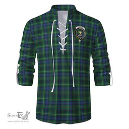 ScotsTee Shop Scottish Stewart Hunting Modern Clan Crest Tartan Mens Scottish Jacobite Ghillie Casual Shirt