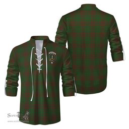 ScotsTee Shop Scottish MacAlister of Glenbarr Hunting Clan Crest Tartan Mens Scottish Jacobite Ghillie Casual Shirt