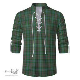 ScotsTee Shop Scottish Ralston USA Clan Tartan Mens Scottish Jacobite Ghillie Casual Shirt