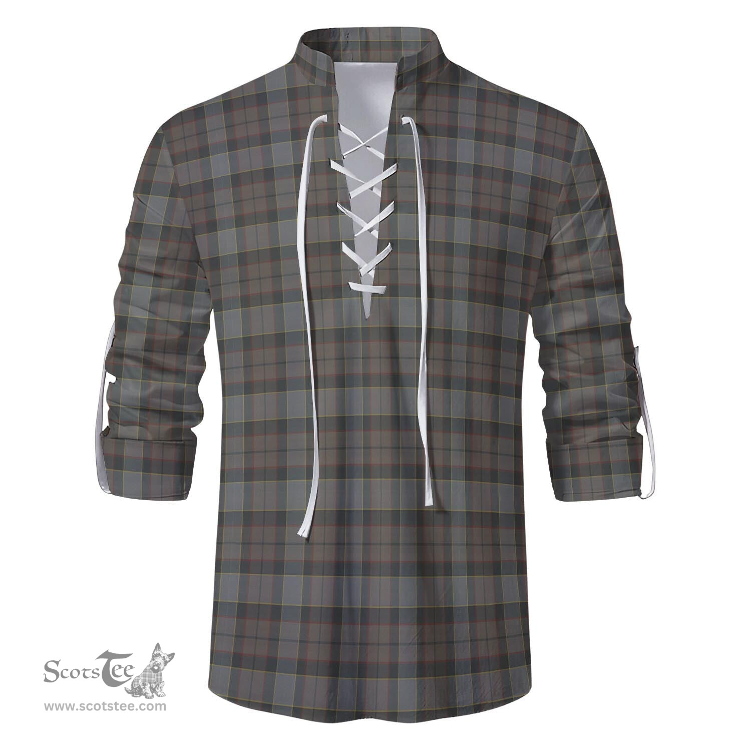 ScotsTee Shop Scottish Outlander Fraser Clan Tartan Mens Scottish Jacobite Ghillie Casual Shirt