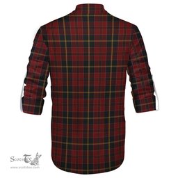 ScotsTee Shop Scottish MacAlister of Skye Clan Tartan Mens Scottish Jacobite Ghillie Casual Shirt