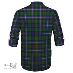 ScotsTee Shop Scottish MacRow Hunting Clan Crest Tartan Mens Scottish Jacobite Ghillie Casual Shirt