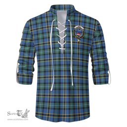 ScotsTee Shop Scottish Weir Ancient Clan Crest Tartan Mens Scottish Jacobite Ghillie Casual Shirt