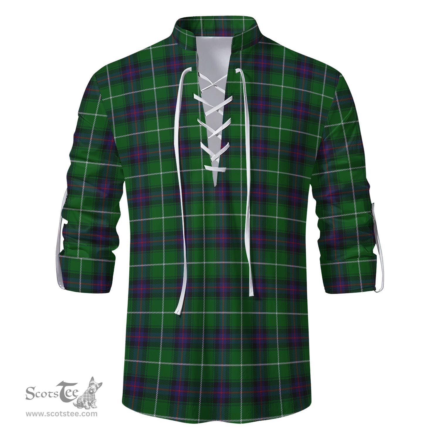 ScotsTee Shop Scottish MacDonald of The Isles Clan Tartan Mens Scottish Jacobite Ghillie Casual Shirt