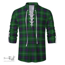 ScotsTee Shop Scottish MacDonald of The Isles Clan Tartan Mens Scottish Jacobite Ghillie Casual Shirt