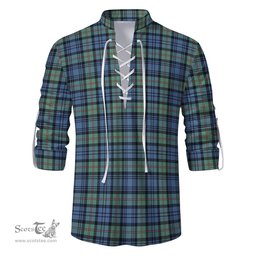 ScotsTee Shop Scottish MacKinlay Ancient Clan Tartan Mens Scottish Jacobite Ghillie Casual Shirt