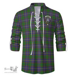 ScotsTee Shop Scottish Strange of Balkaskie Clan Crest Tartan Mens Scottish Jacobite Ghillie Casual Shirt